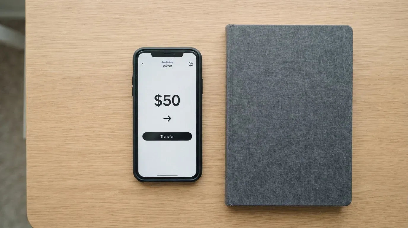 A phone showing a stablecoin transfer screen