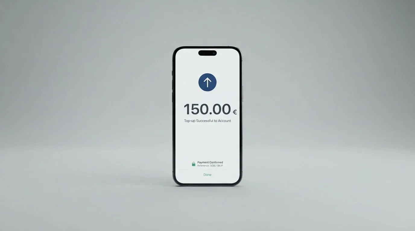 A phone showing a stablecoin transfer screen