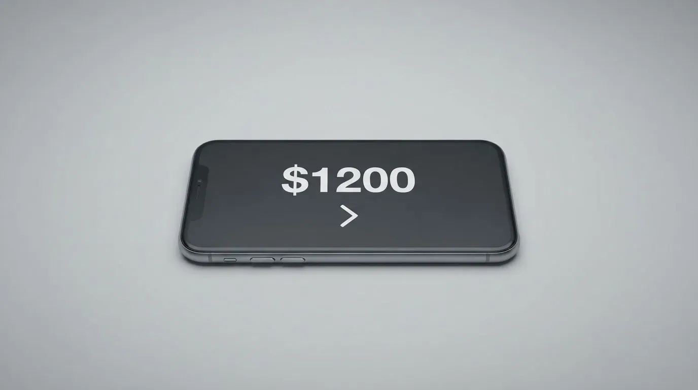 A phone showing a stablecoin transfer screen
