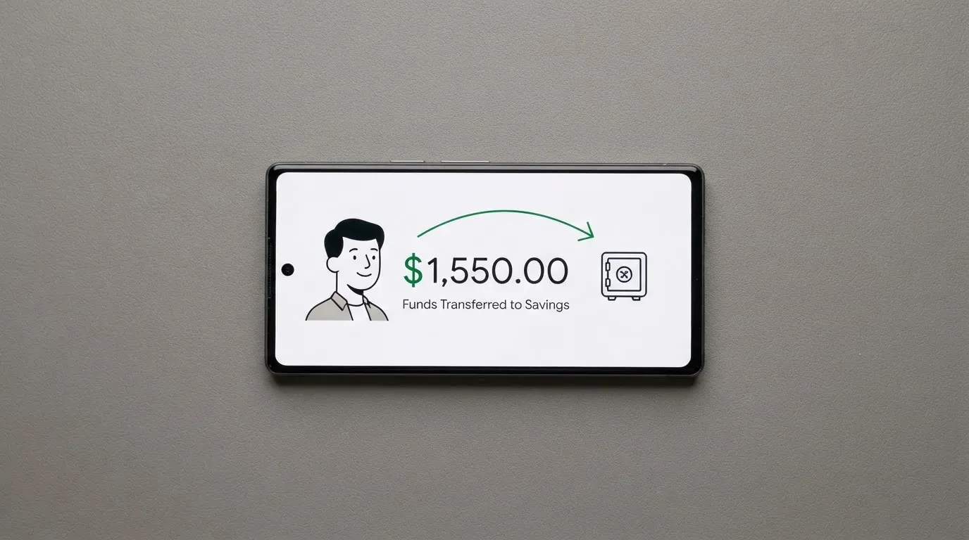 A phone showing a stablecoin transfer screen