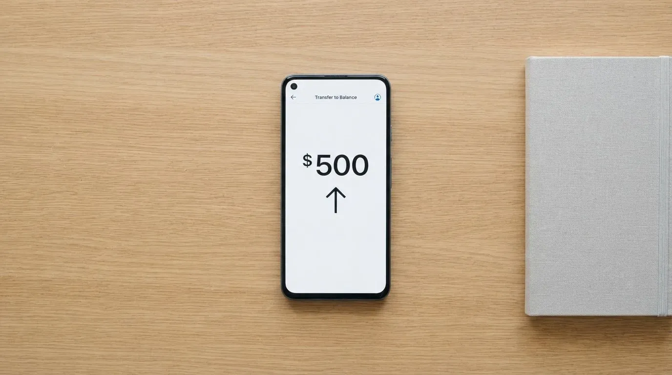 A phone showing a stablecoin transfer screen