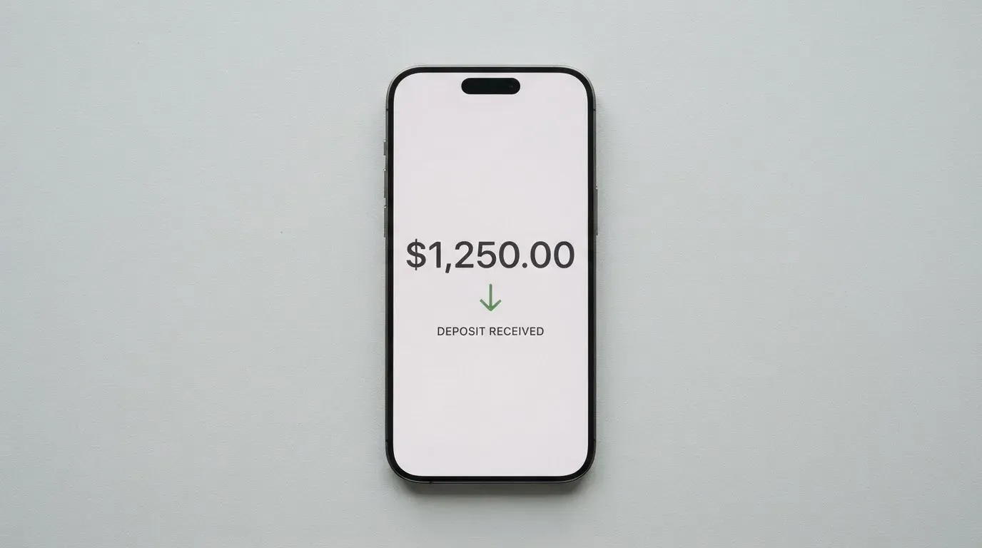 A phone showing a stablecoin transfer screen